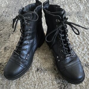 GBG Los Angeles Black Combat Boots Size 7.5